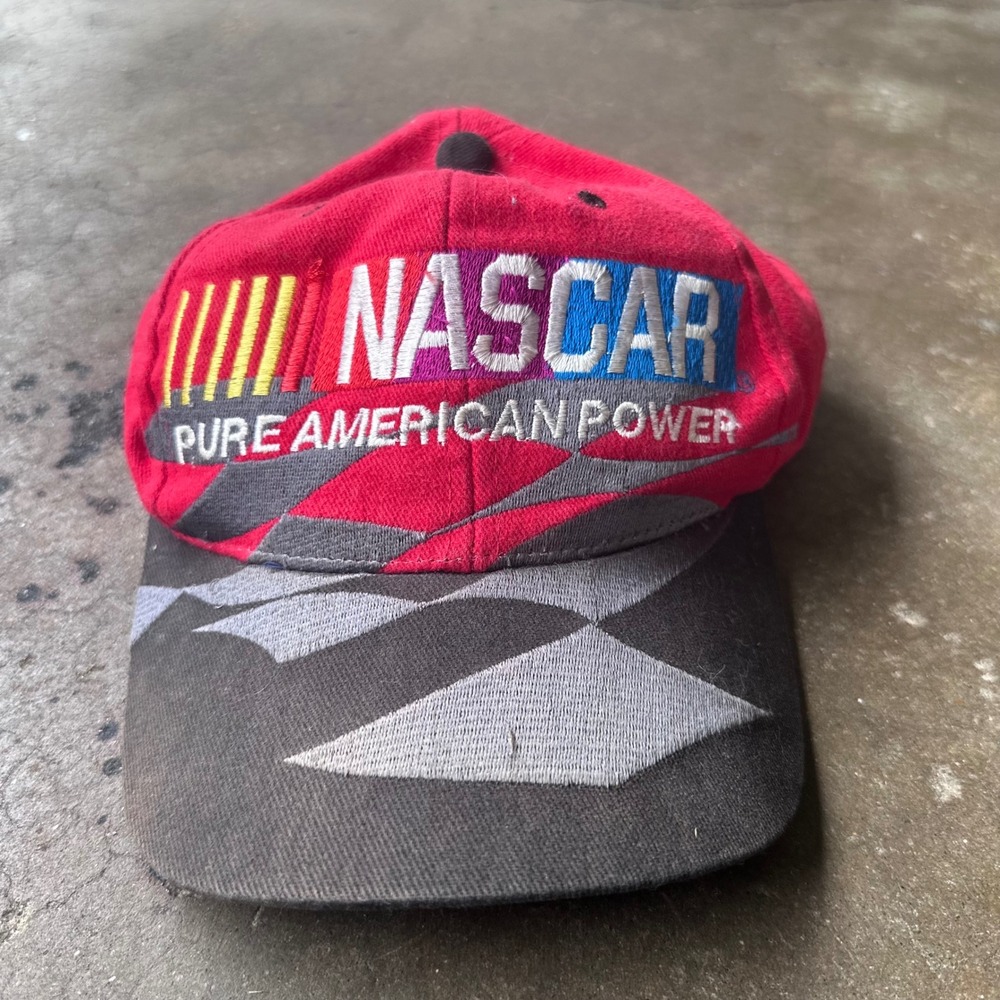 Kudzu NASCAR Hat Mens OSFM Red Good Pure American Power Snapback Racing Cap
